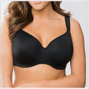 Cacique Bra 44D Balconette Black Lined NWOT